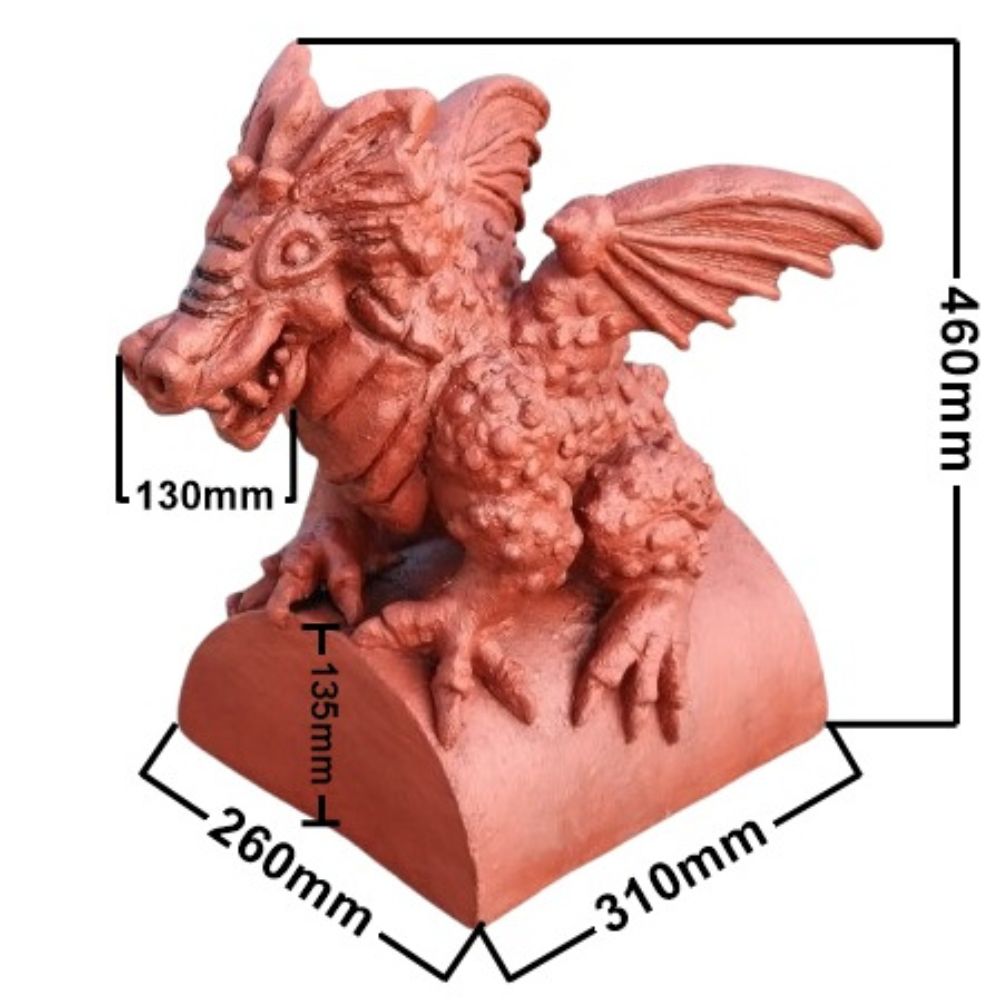 Eredon dragon capped finial measurements