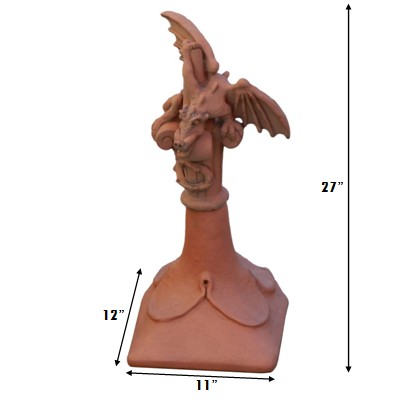 Hip end ridgeback dragon finial measurements