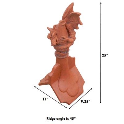 gable end sabre dragon finial measurements