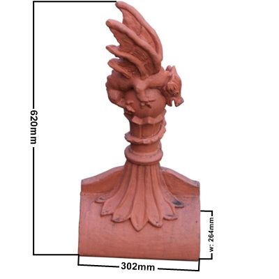 Half round mini dragon finial measurements