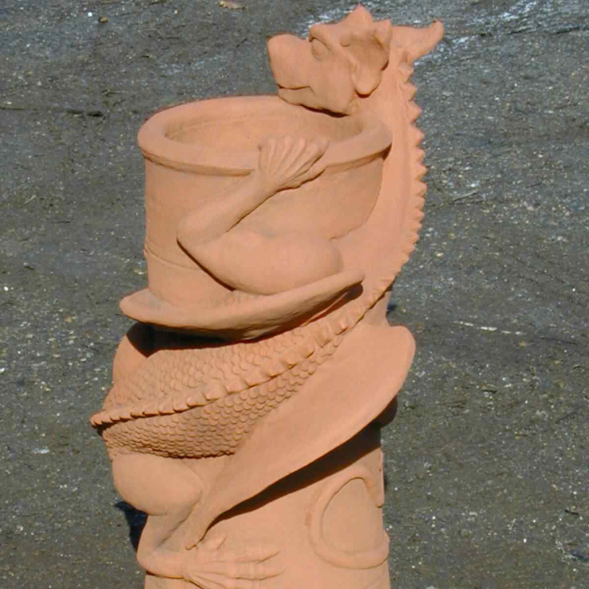 terra cotta dragon chimney pot