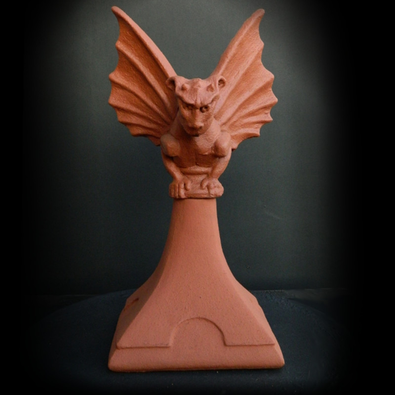 winged gargoyle roof sculpture